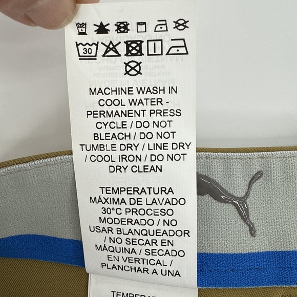 Puma Golf Pants Men 30x32 Performance Fit Khaki Stretch Waist Straight Leg NWT - Picture 12 of 13